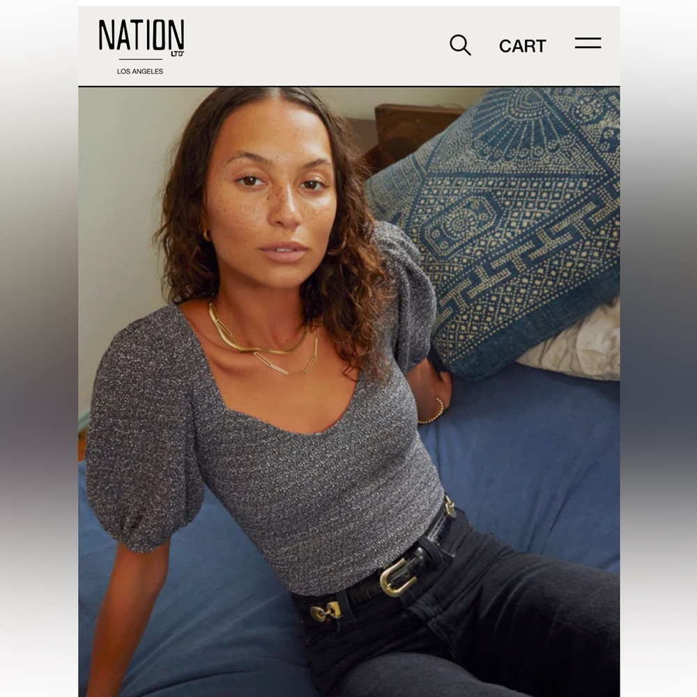 Nation Ltd Bianca Tee size sm. Like new, worn once!